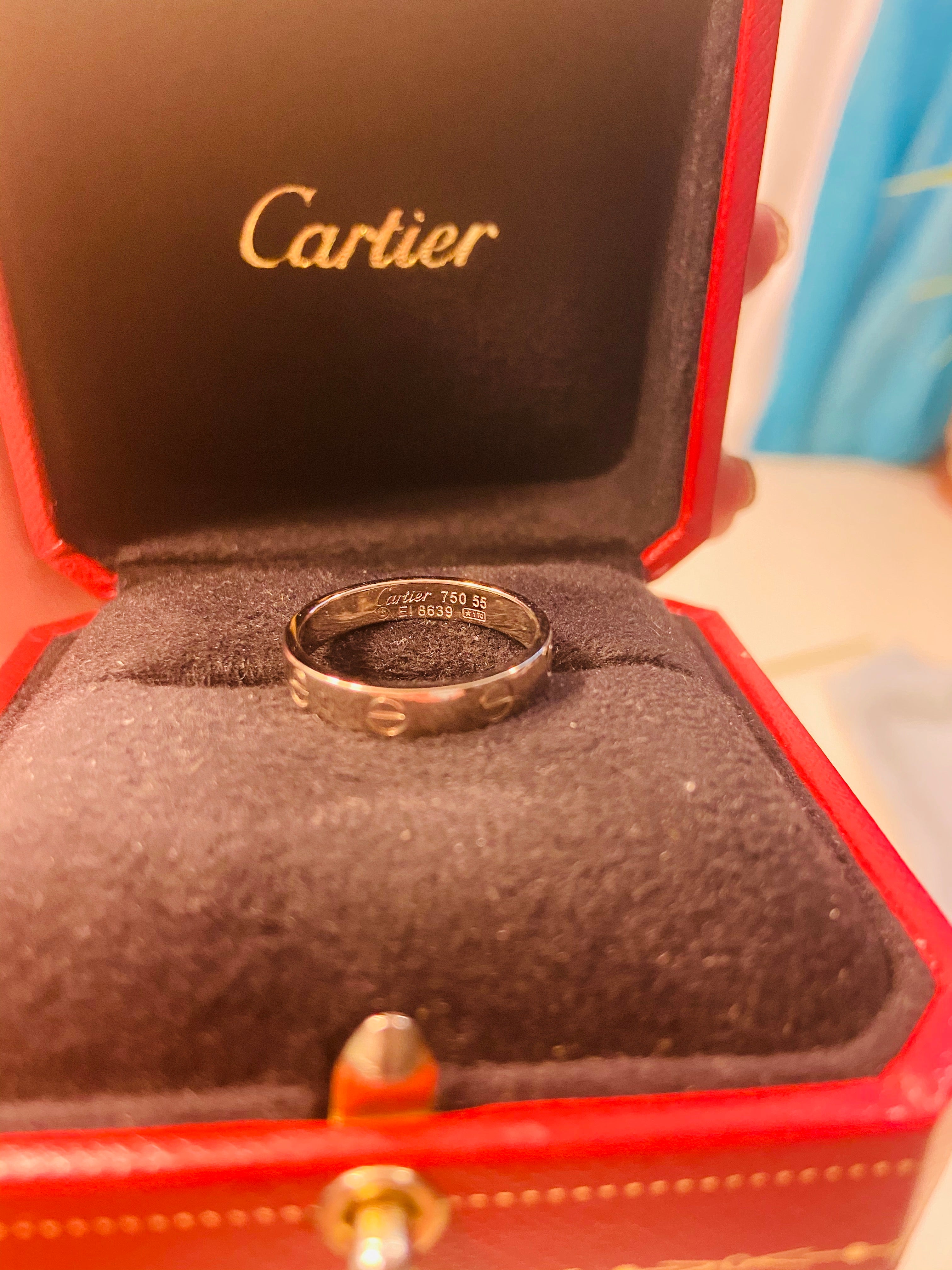 Cartier Mini / Wedding Love Ring 18KT White Gold #55/ US 7