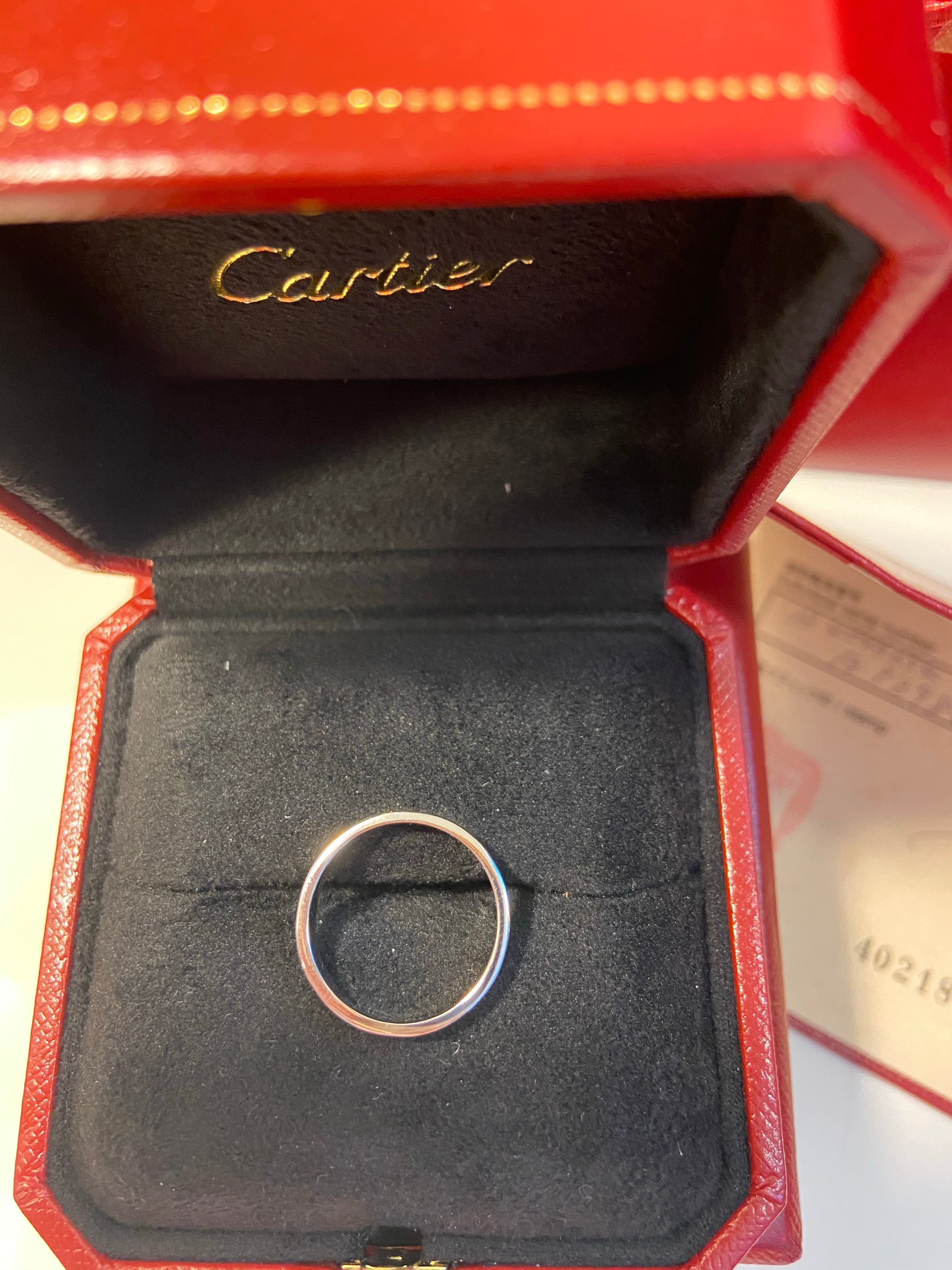 Cartier Mini / Wedding Love Ring 18KT White Gold #55/ US 7