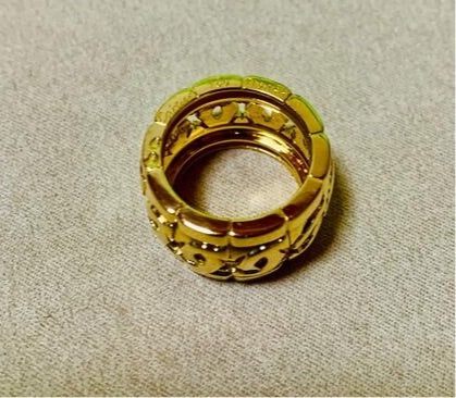 Cartier LM C Entrelaces 18KT Yellow Gold Ring, Size 5.25