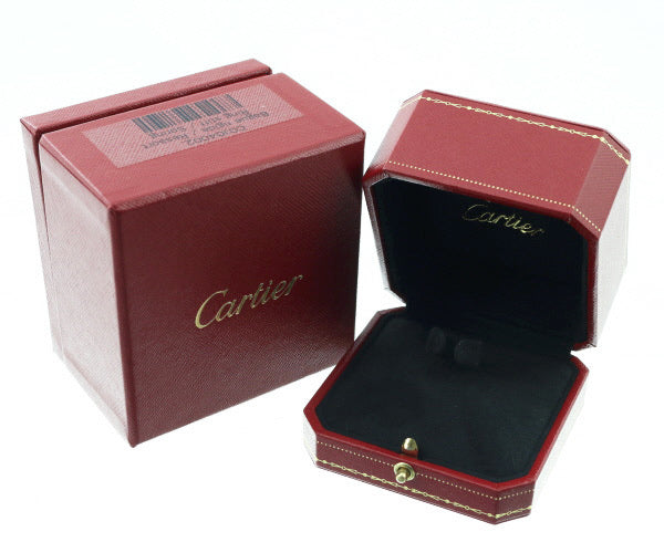 Cartier 3P Half Diamond 18KT Yellow Gold Love Ring #51