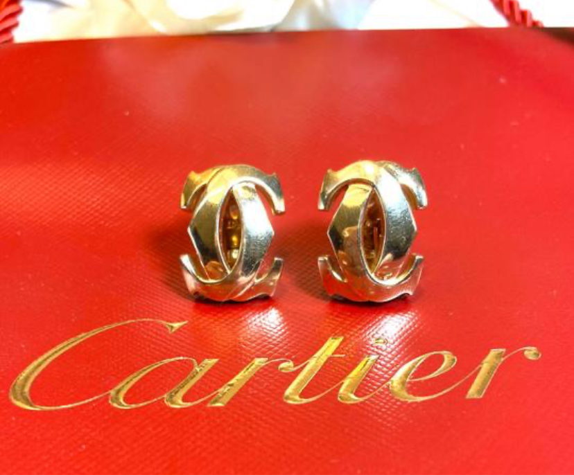 Cartier Penelope Double C De Cartier 18KT Yellow Gold Earrings