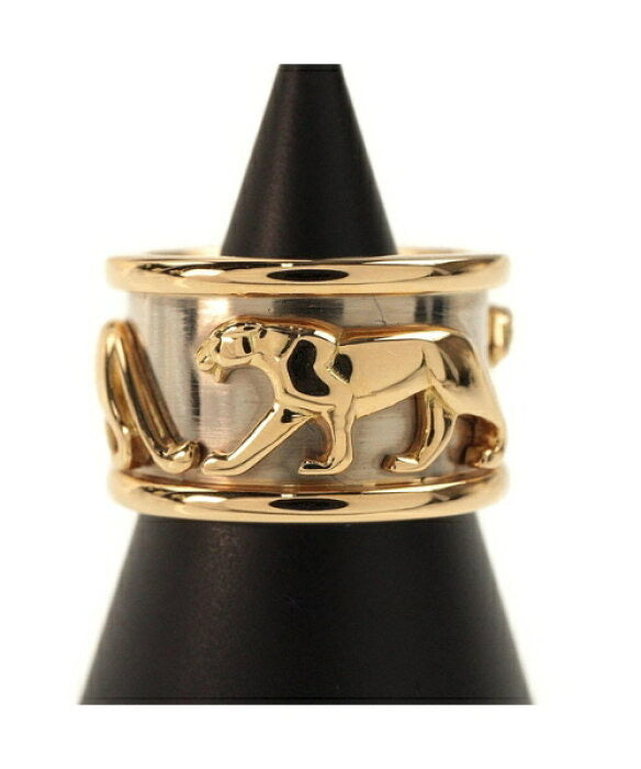 Cartier Walking Panthere 18KT White & Yellow Gold Ring Size 5