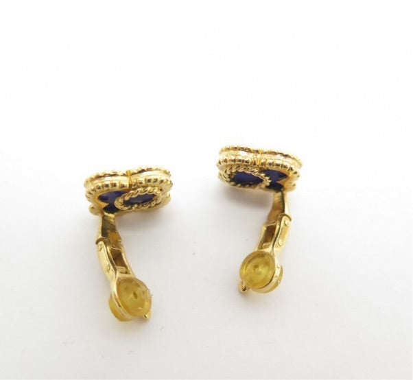 Van Cleef & Arpels Lapis Lazuli 18Kt Yellow Gold Earrings