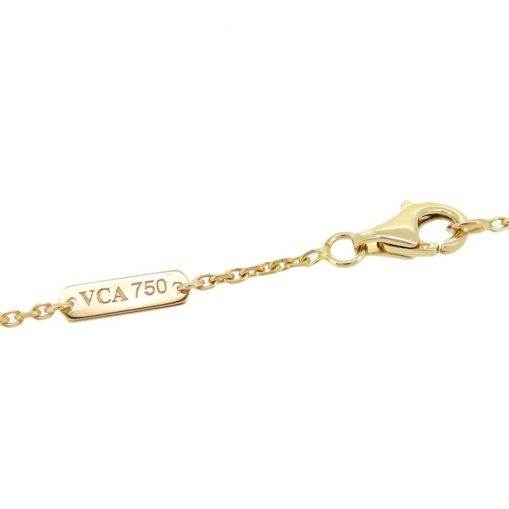 Van Cleef & Arpels Vintage Alhambra Mother of Pearl Yellow Gold Necklace