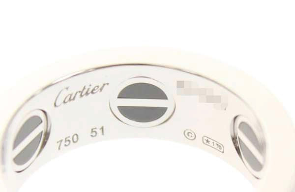 Cartier Diamond Paved Ceramic 18KT Gold Love Ring #51