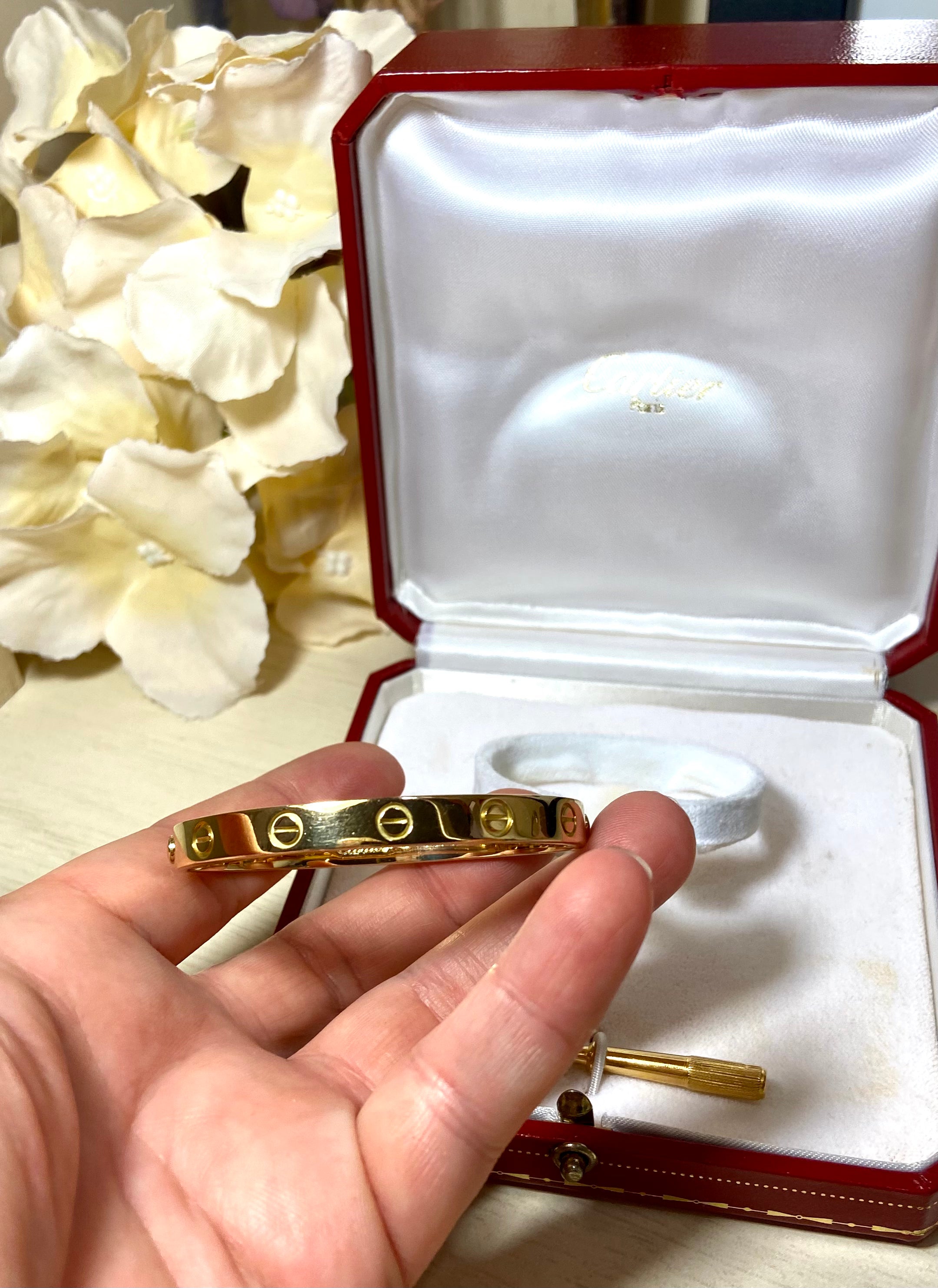 Cartier 18KT Yellow Gold Love Bracelet Size 16