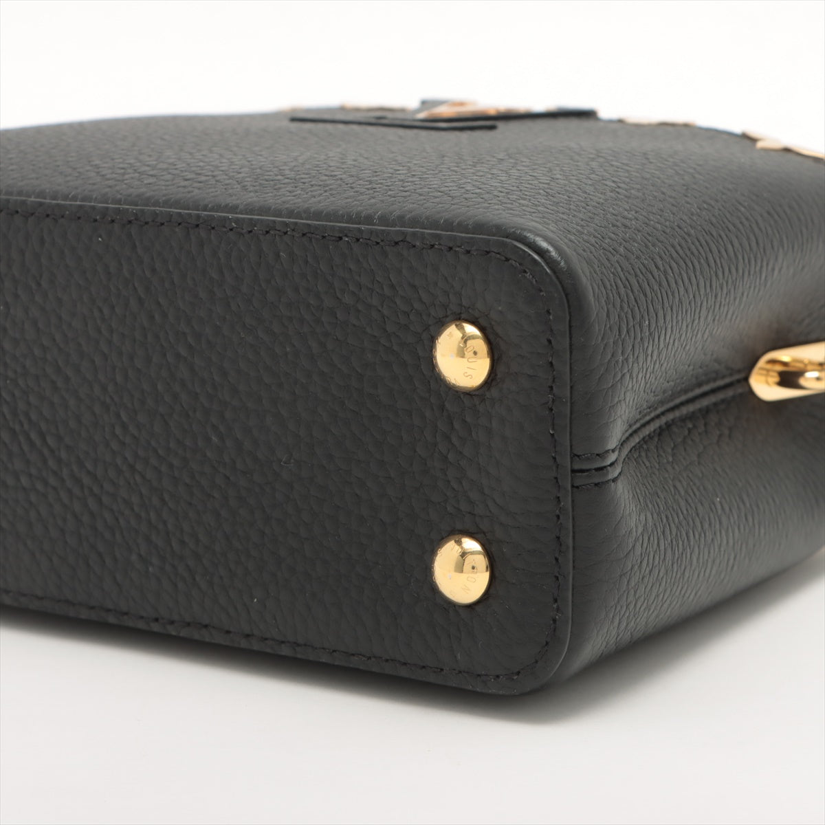 Louis Vuitton Mini Black Capucines Gold Monogram Flower Handbag