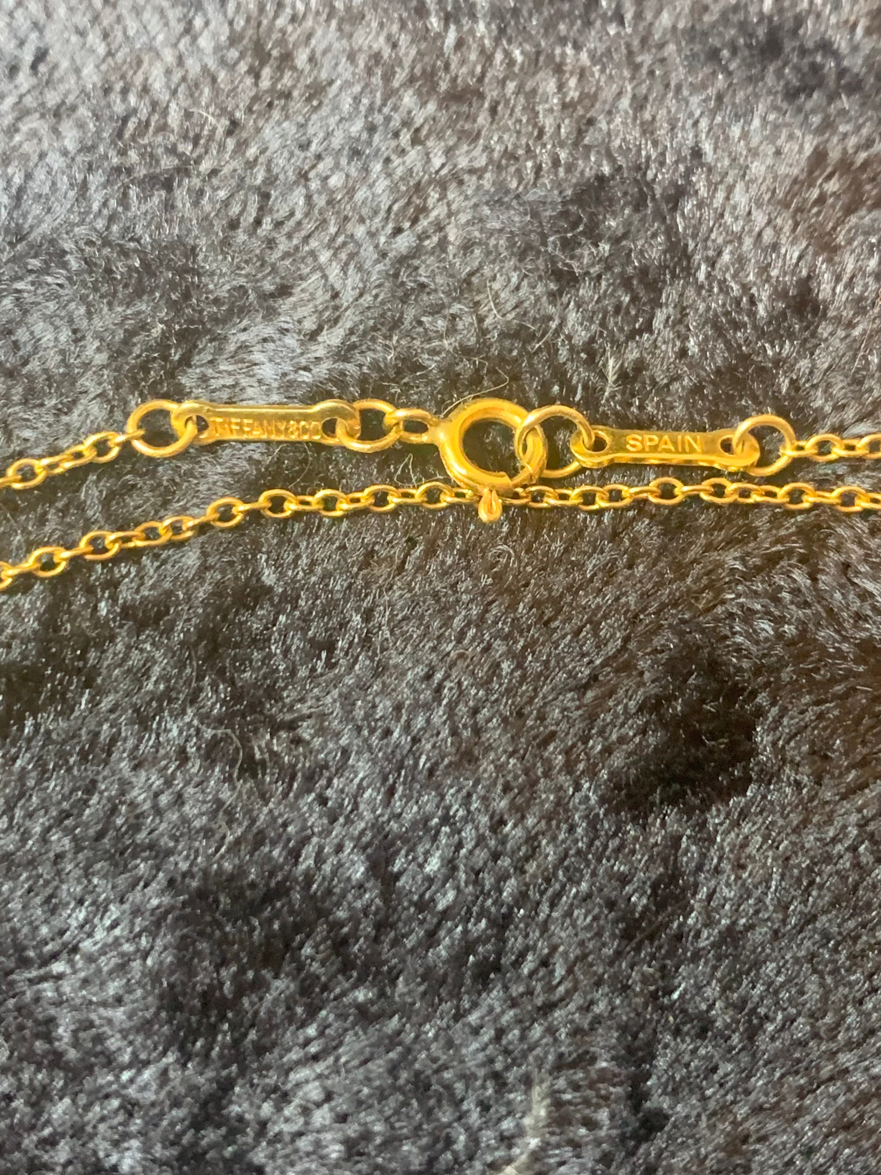 Tiffany 18KT Yellow Gold Elsa Perretti Open Heat Necklace