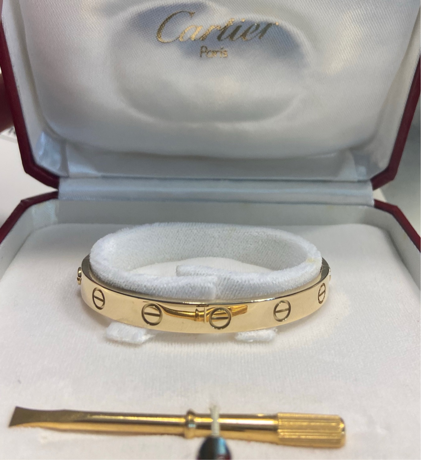 Cartier Love Bracelet 18KT Yellow Gold Size 17