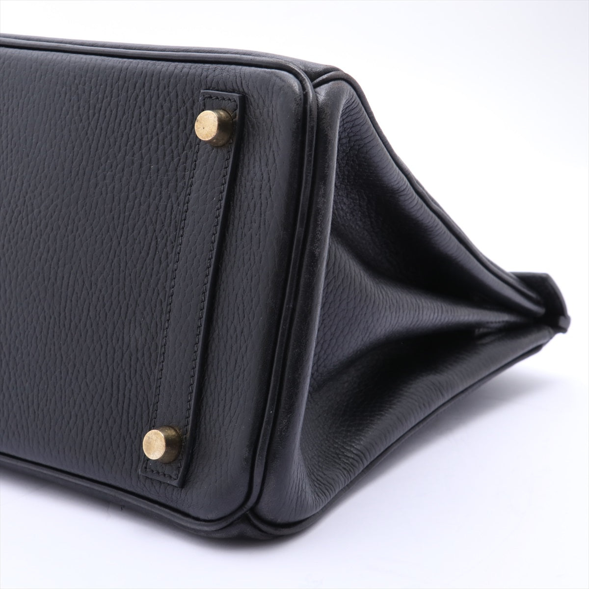 Hermès Birkin 30 Black Pebbled Leather Gold Harware