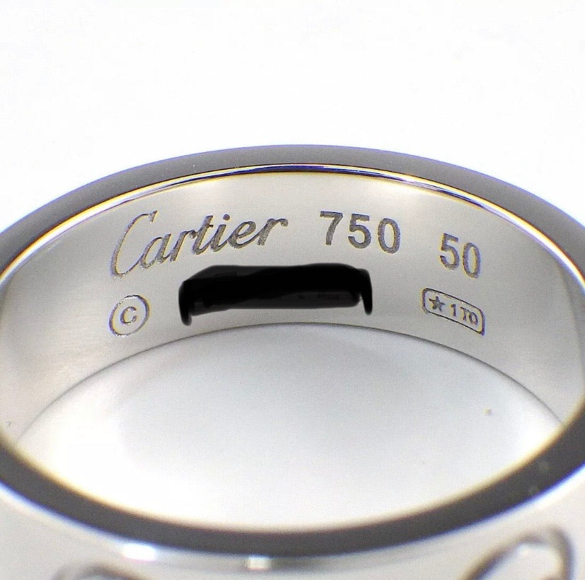 Cartier 18KT White Gold Love Ring #50/ US 5