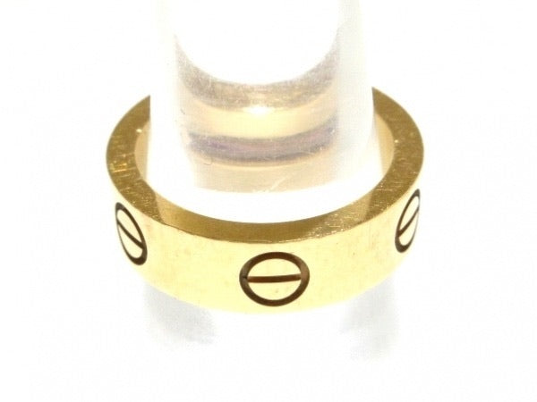 Cartier 1P Sapphire 18KT Rose Gold Love Ring #51