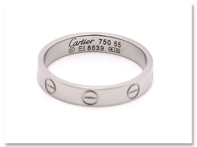 Cartier Mini Wedding Love Ring 18KT White Gold #55