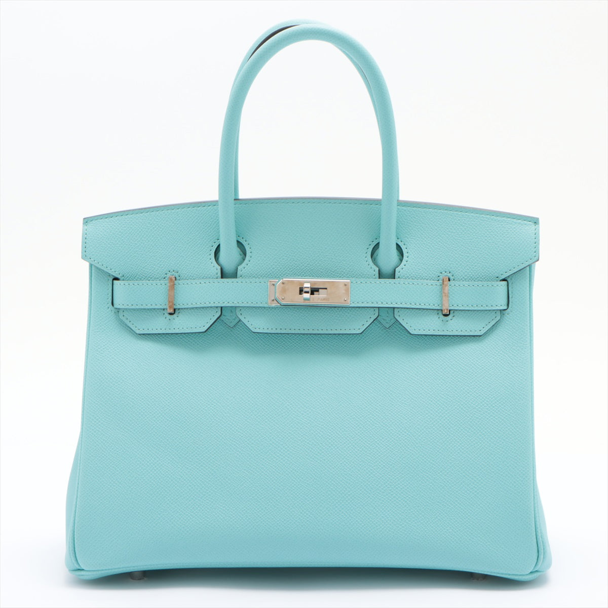 Hermès 30 Blue Atoll Veau Epsom Leather Bag Satchel