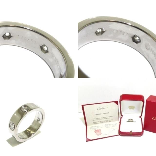 Sale! Cartier Full Diamond Love Ring 18KT White Gold #51/ US 5.5