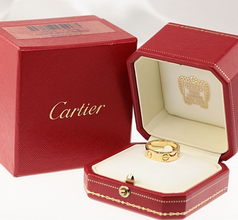Cartier 18Kt Yellow Gold Love Ring Size 52