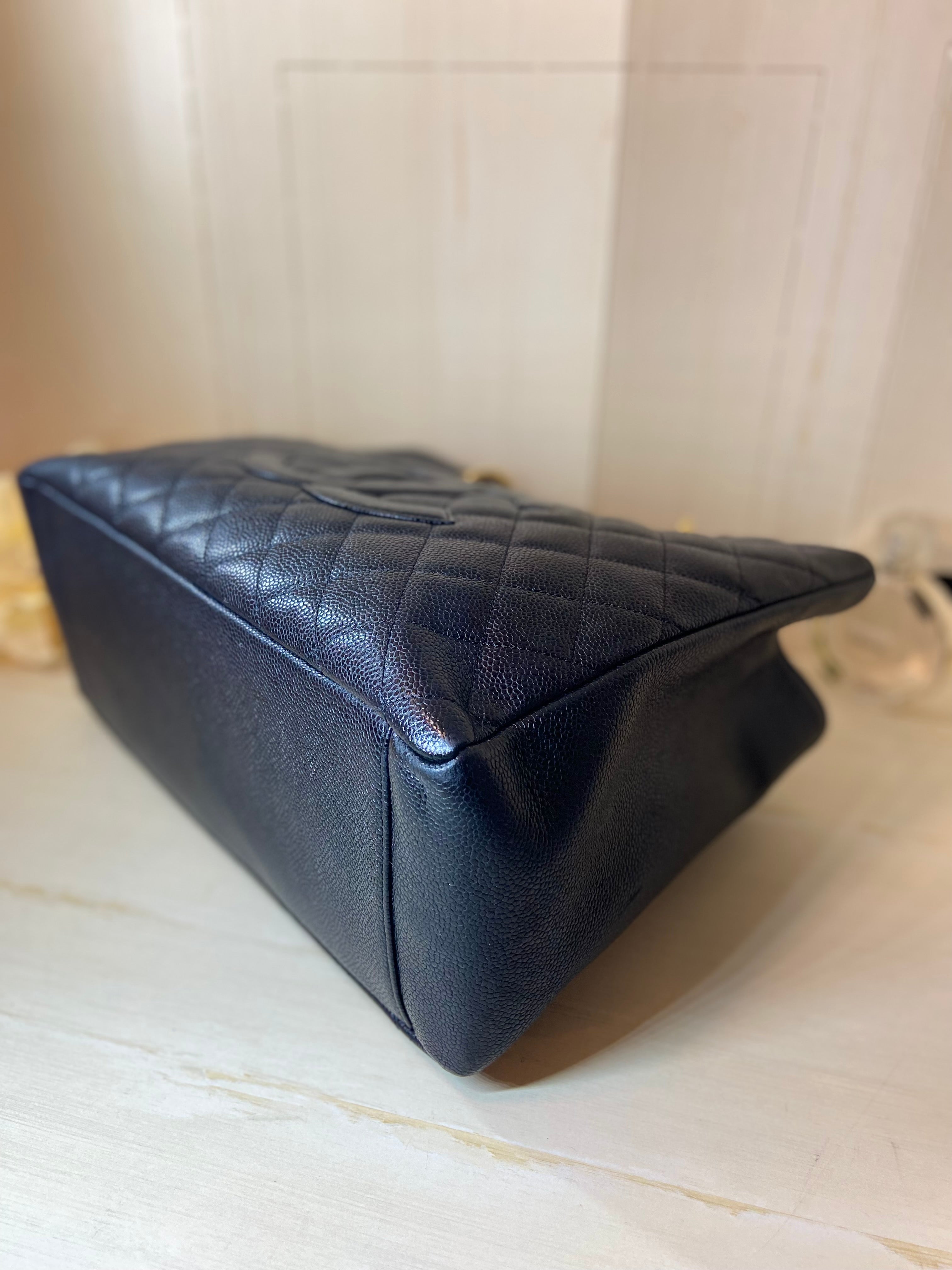 CHANEL GST Grand Shopper Tote Black Caviar Leather GHW Bag