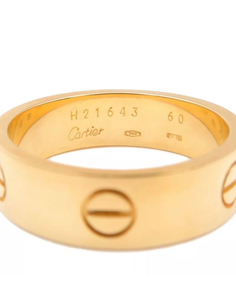 Cartier 18KT Yellow Gold Full Love Ring #60 / US 9
