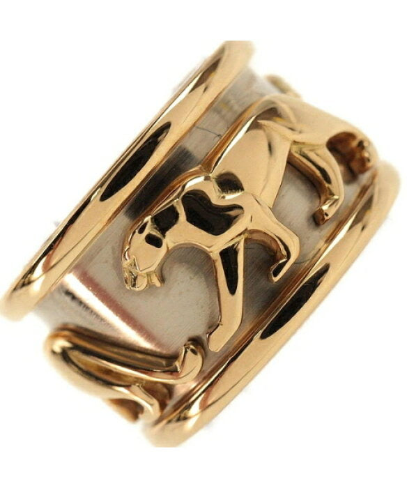 Cartier Walking Panthere 18KT White & Yellow Gold Ring Size 5