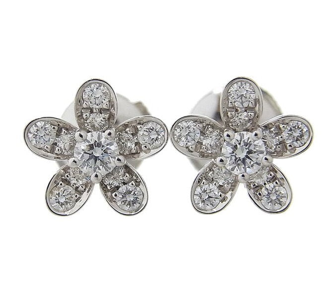 Van Cleef & ArpelsSocrate Diamond 18KT White Gold Earrings