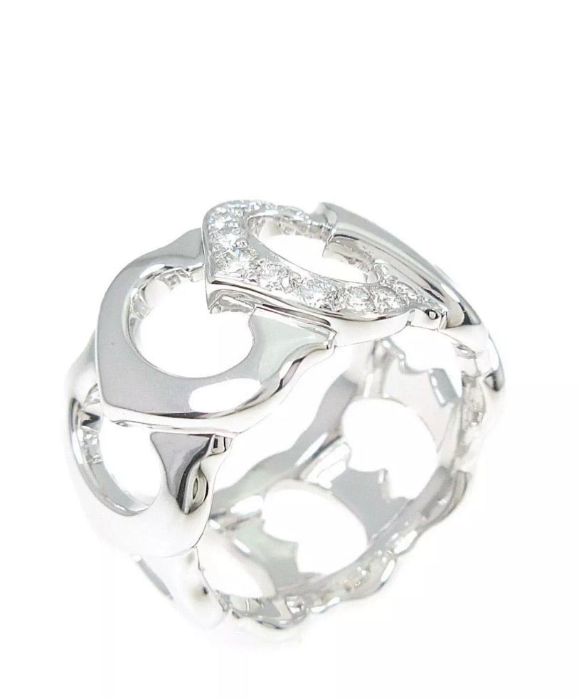 Cartier Ce de Cartier 2C Diamond 18KT Gold Ring #55