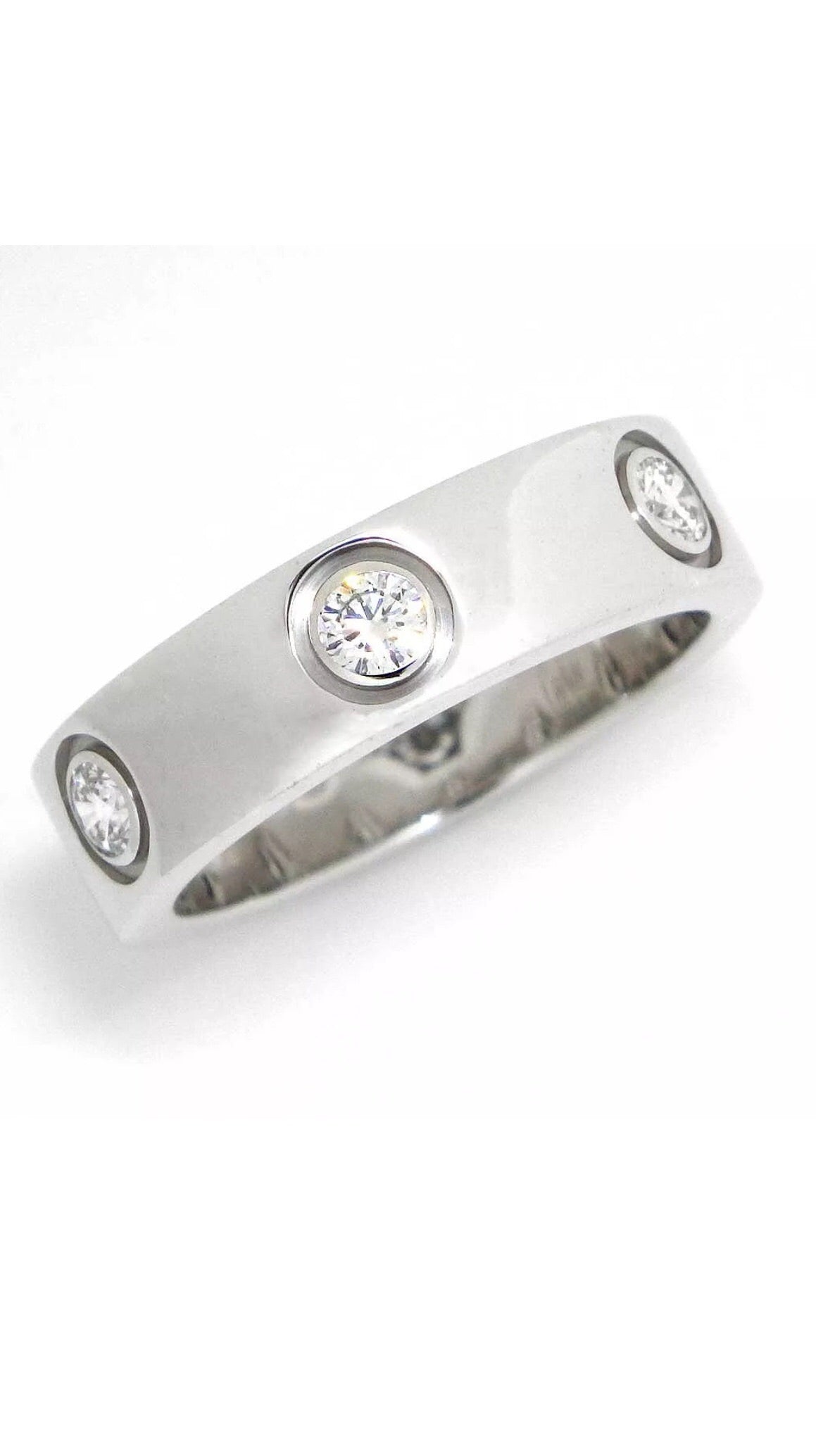 Cartier Full 6 Diamond Love Ring Sz 5.25