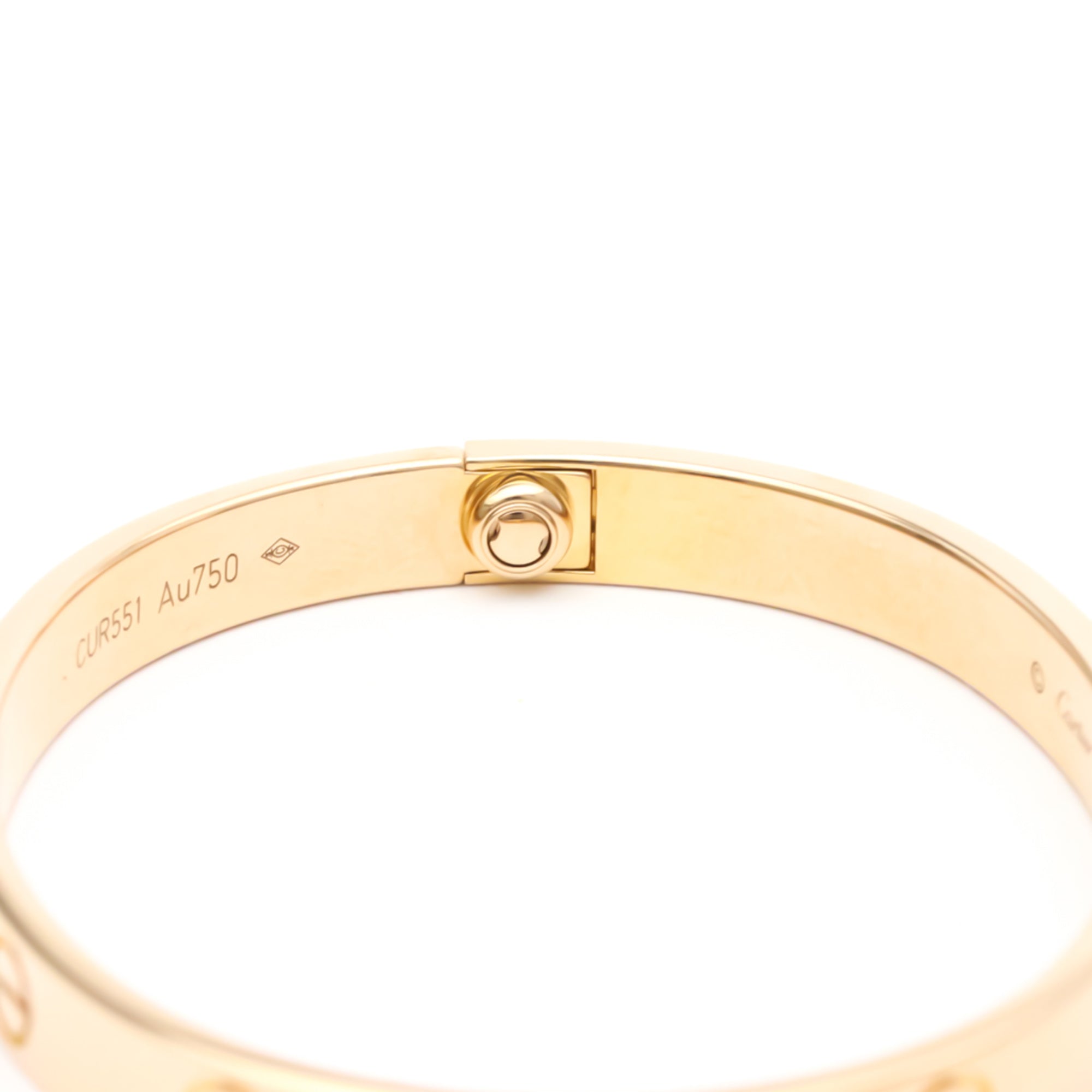 Cartier 18KT Rose Gold Love Bracelet, Size 16 w/ Certificate