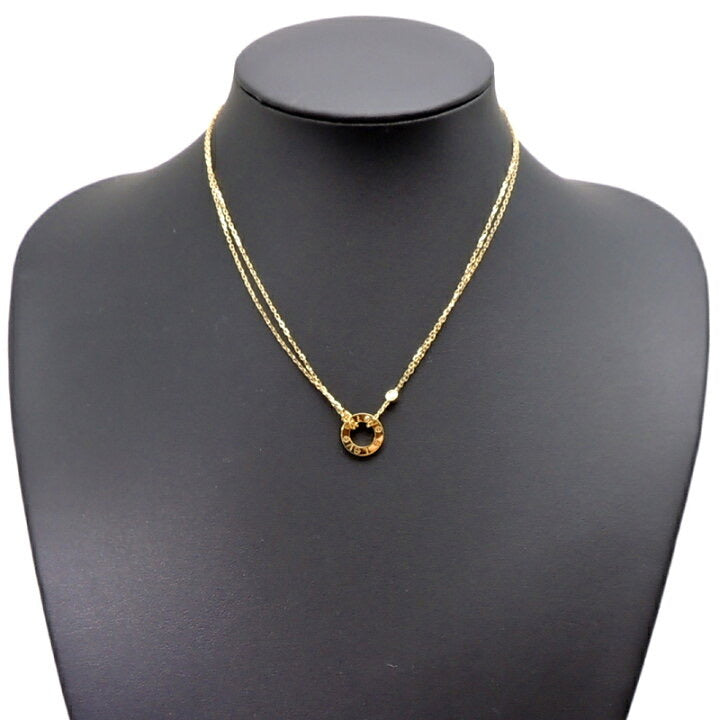 Cartier 2P Diamond Love Necklace 18KT Yellow Gold