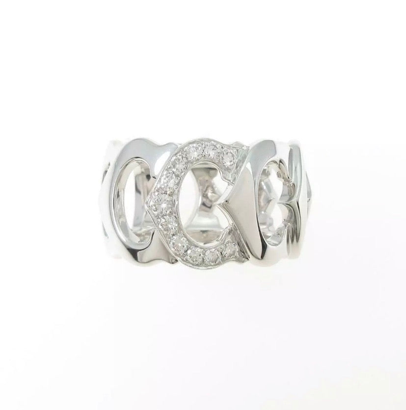 Cartier Ce de Cartier 2C Diamond 18KT Gold Ring #55