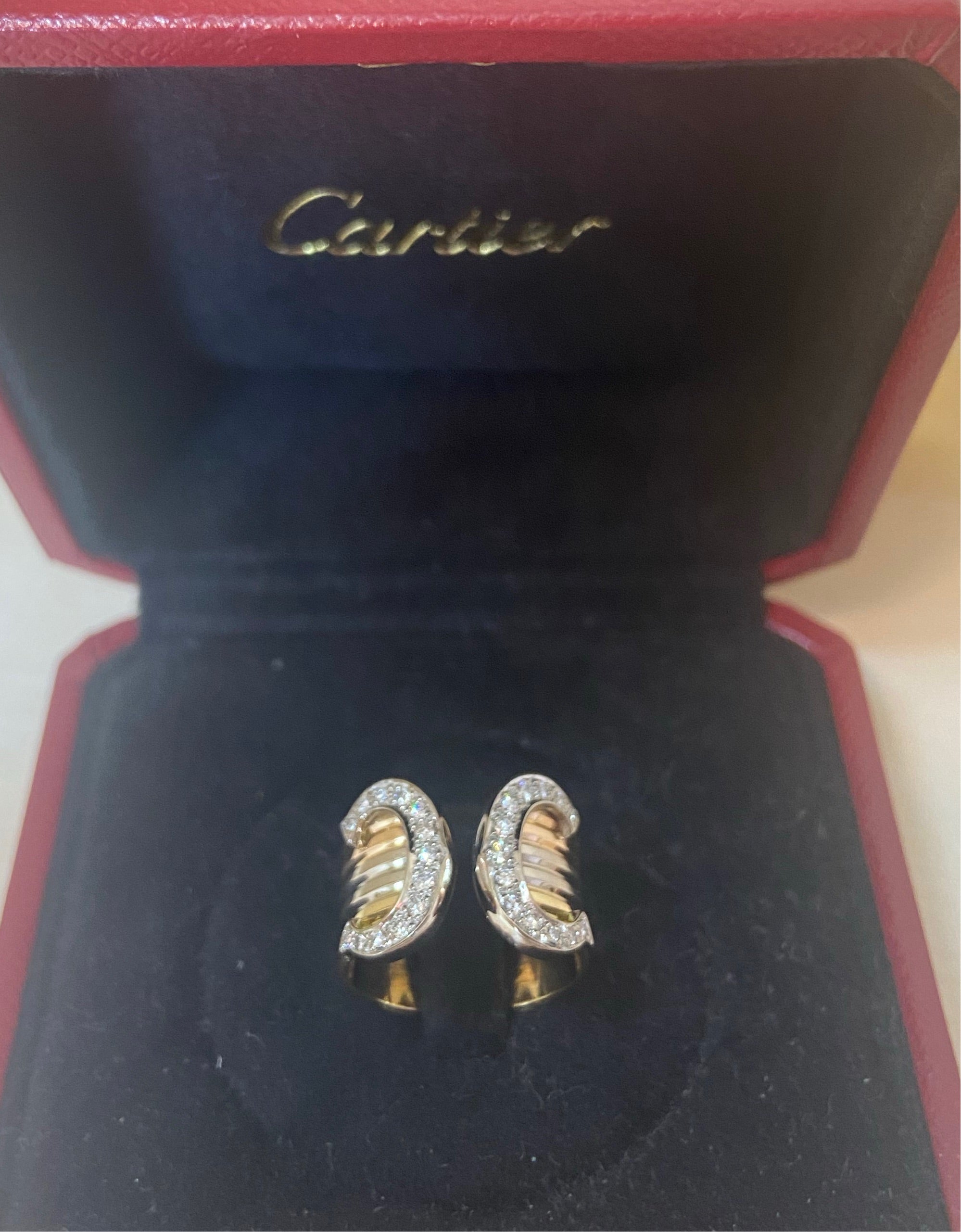 Cartier Diamond 2C Wide 18KT Trinity Tri-Gold Ring #51/ US 5.5