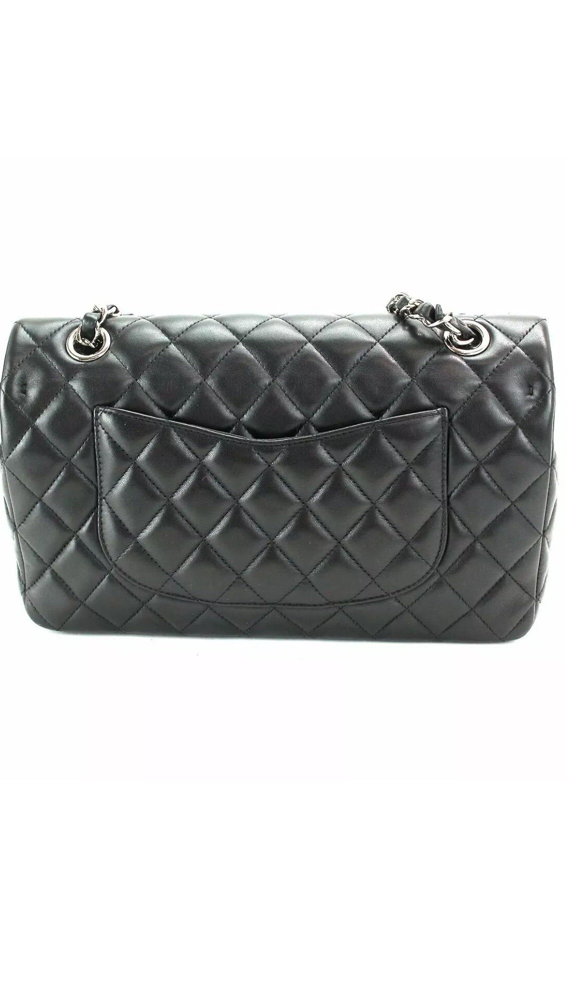 CHANEL CC Embellishments Double Flap Black Caviar Handbag