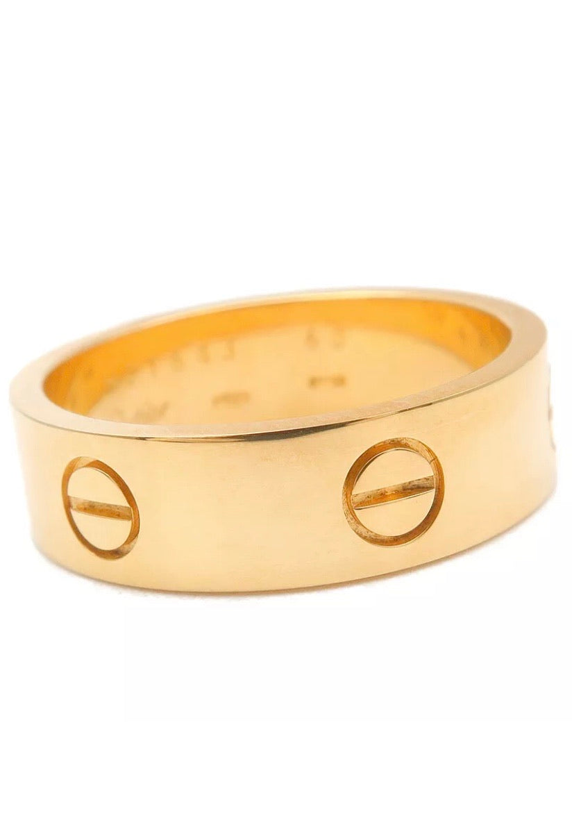 Cartier 18KT Yellow Gold Full Love Ring #60 / US 9