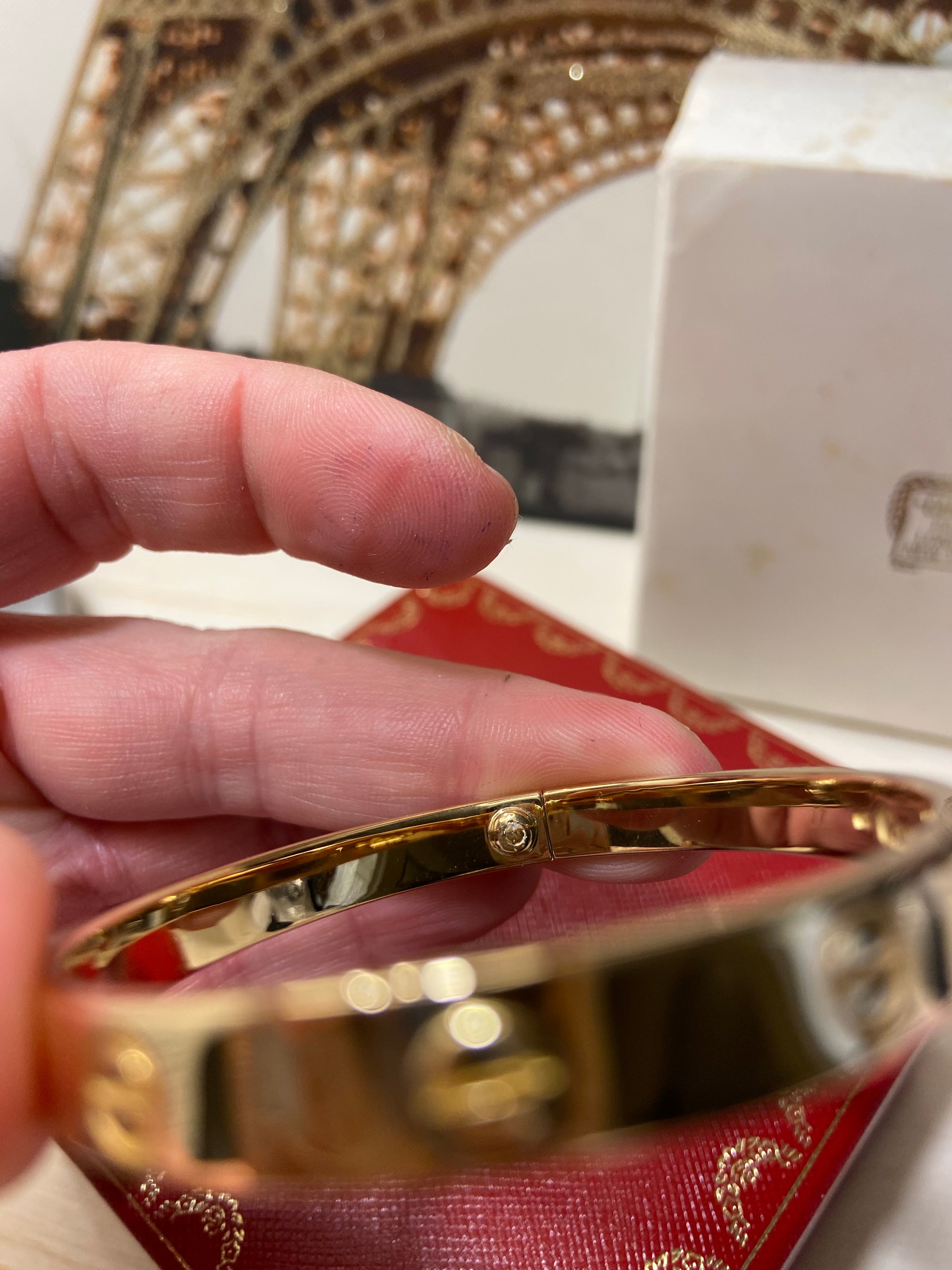 Cartier 18KT Yellow Gold Love Bracelet Size 17