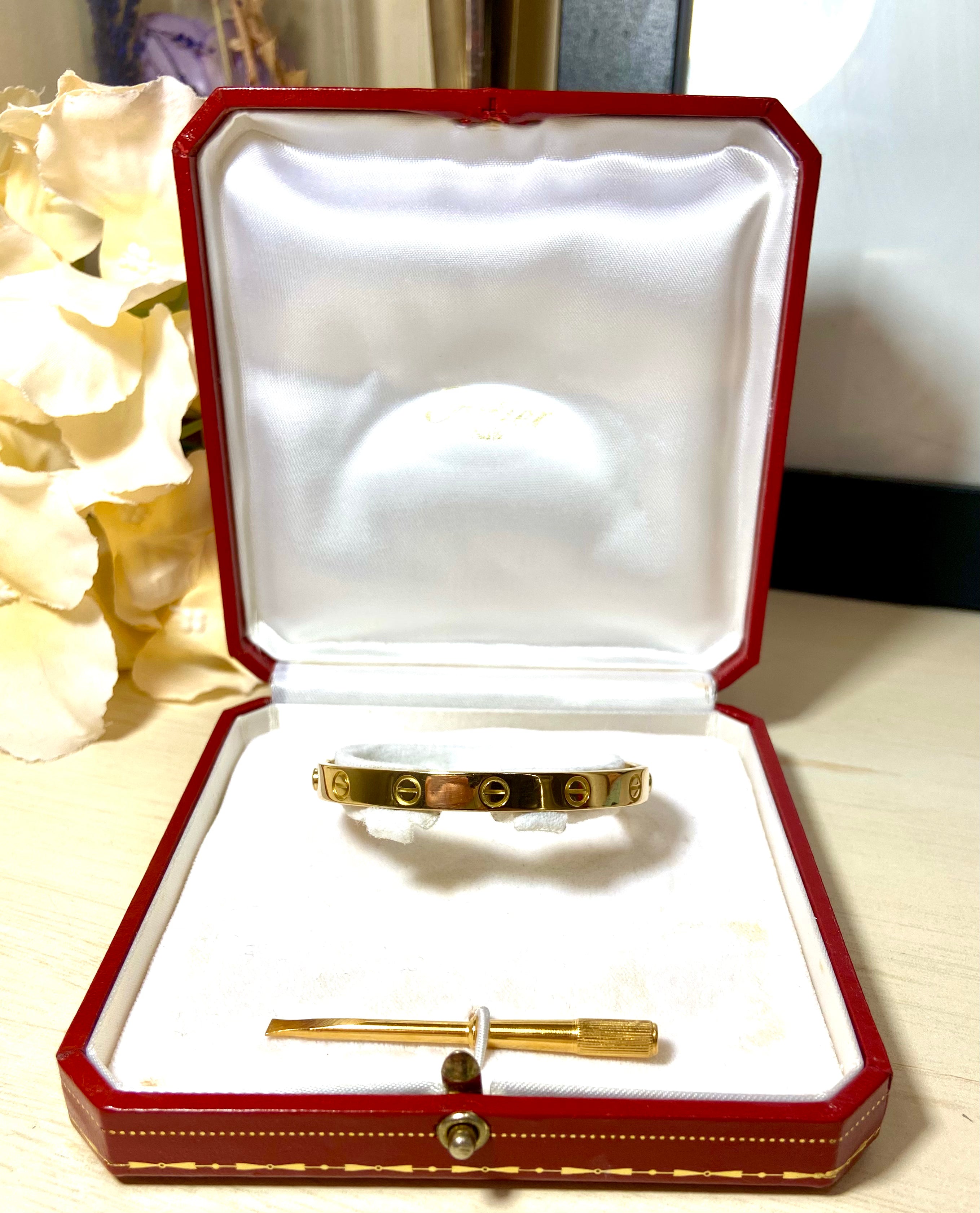 Cartier 18KT Yellow Gold Love Bracelet Size 16