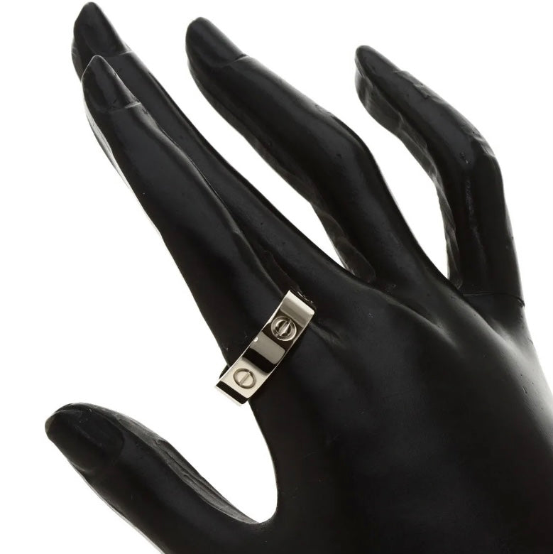 Cartier 18KT White Gold Love Ring, Size 59