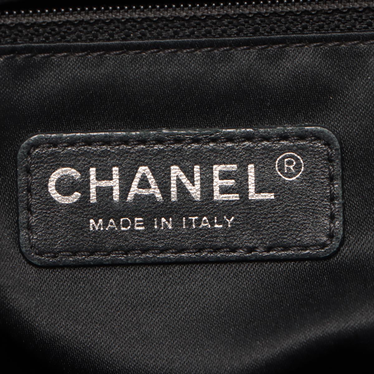 CHANEL GST Black Caviar Silver Hardware Grand Shopper Tote
