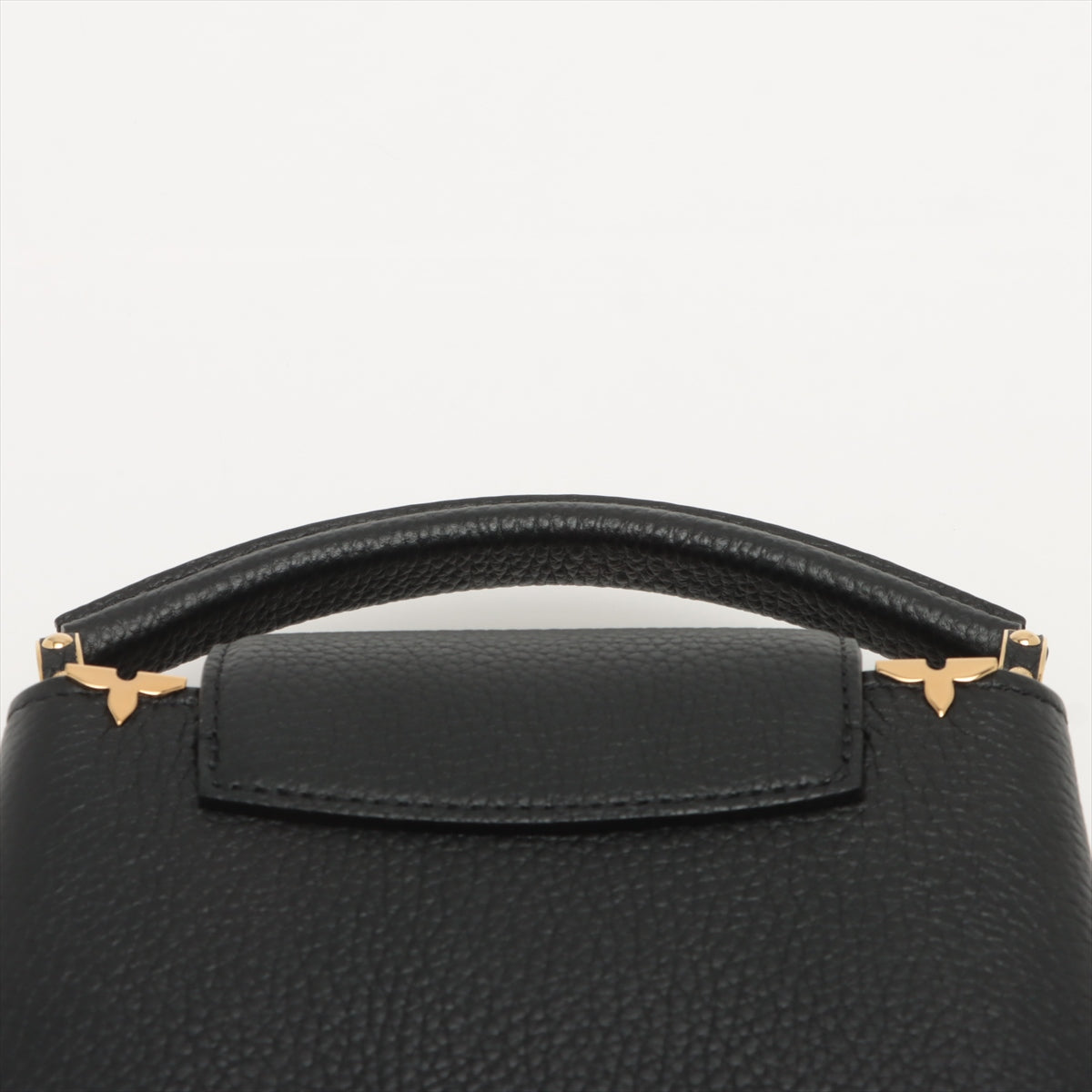 Louis Vuitton Mini Black Capucines Gold Monogram Flower Handbag