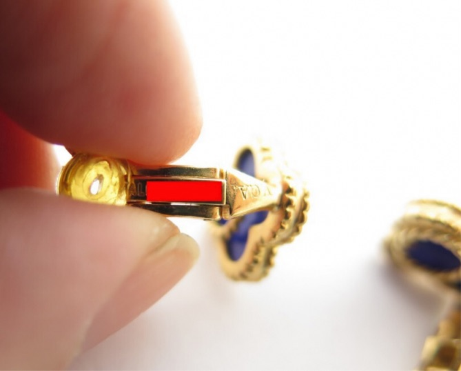 Van Cleef & Arpels Lapis Lazuli 18Kt Yellow Gold Earrings