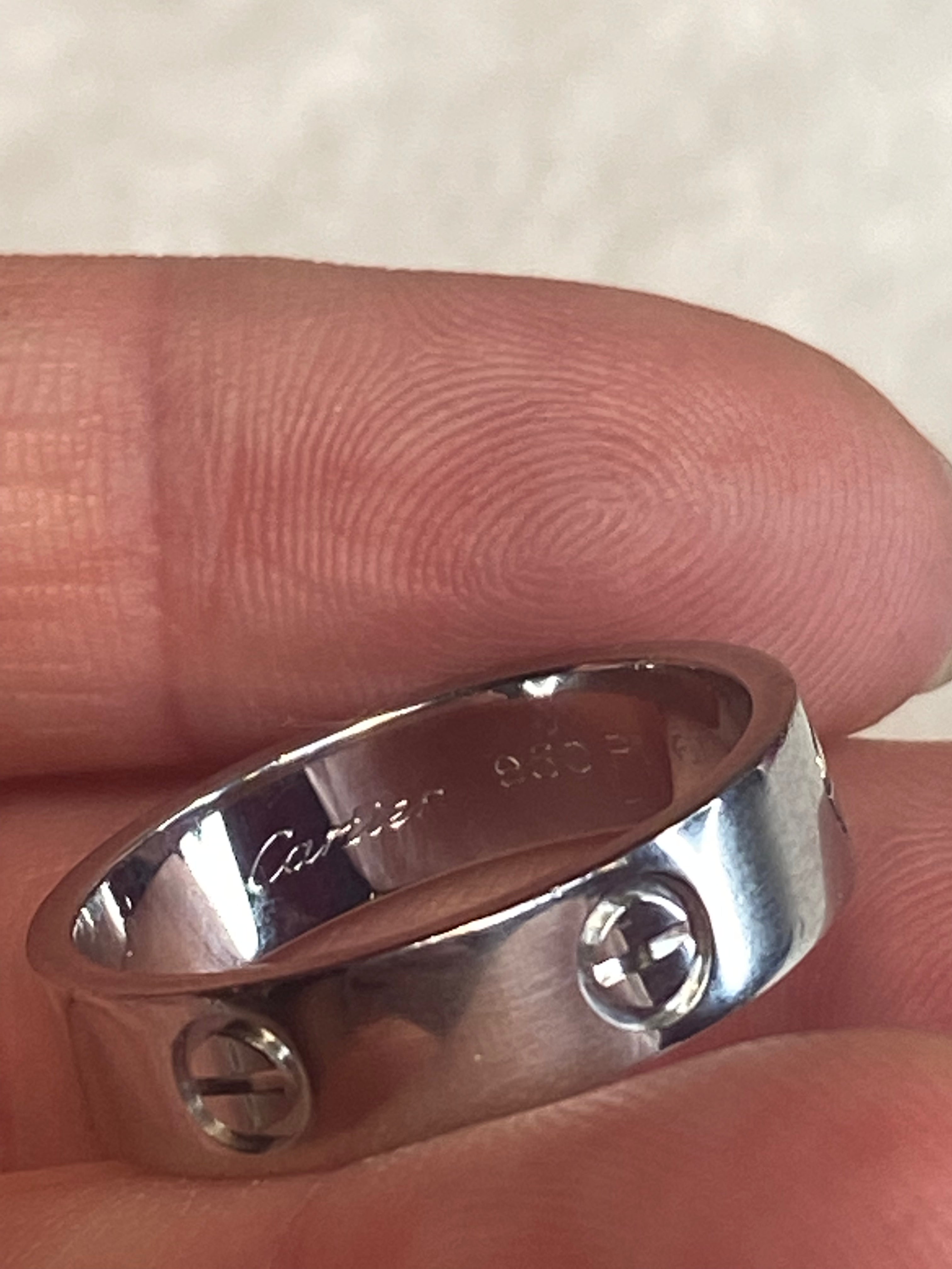 Cartier Platinum Love Ring Size 61