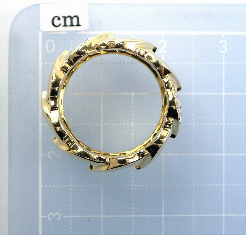 Cartier C de Diamond 18KT Yellow Gold Ring #49/ 4.75