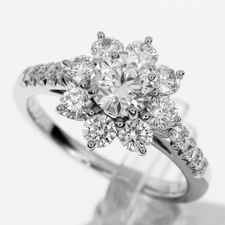 Harry Winston GIA Certified Sunflower Platinum Ring Size #54/ US 6.5