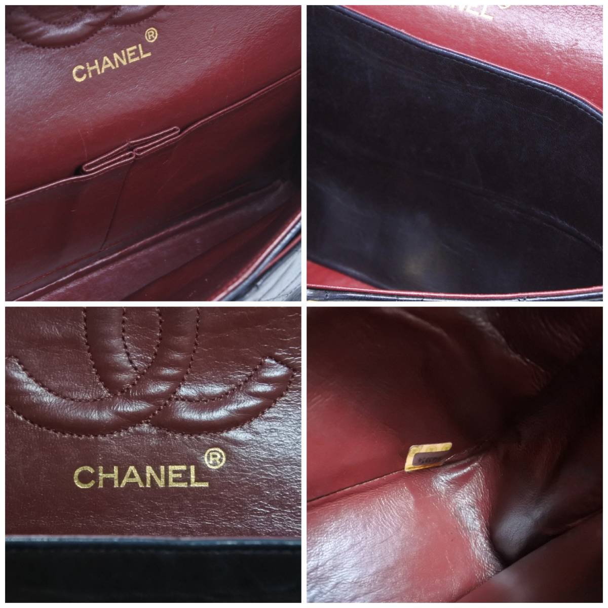 CHANEL Black Lambskin 25 Double Flap Handbag