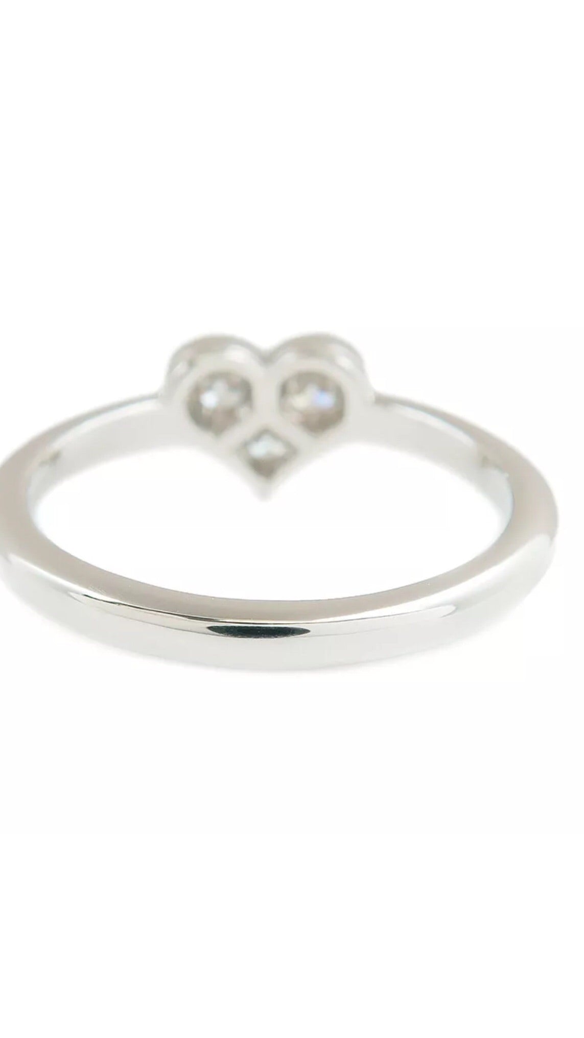 Tiffany & Co. PT950 Diamond Sentimental Heart Ring Sz 5