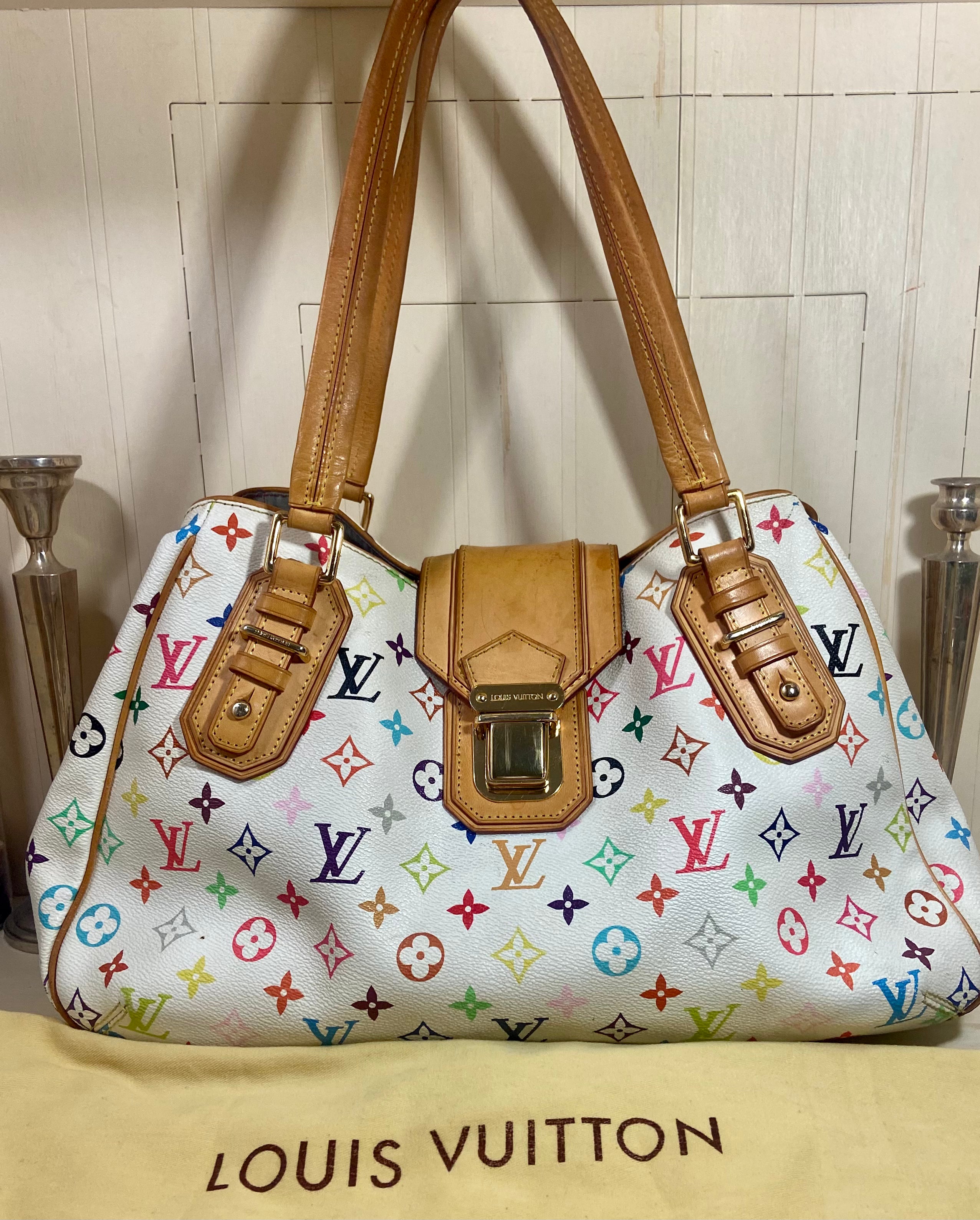 Louis Vuitton Murakami Multicolor Monogram Canvas Greeta Handbag