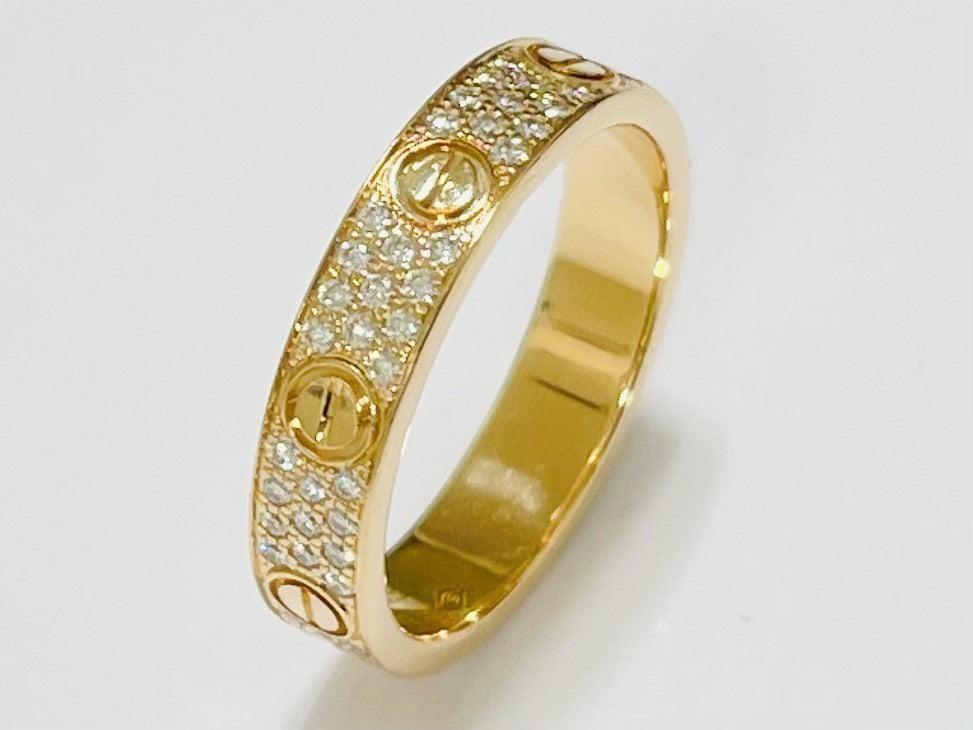 Cartier Diamond-Paved Wedding Love Ring, Size #49