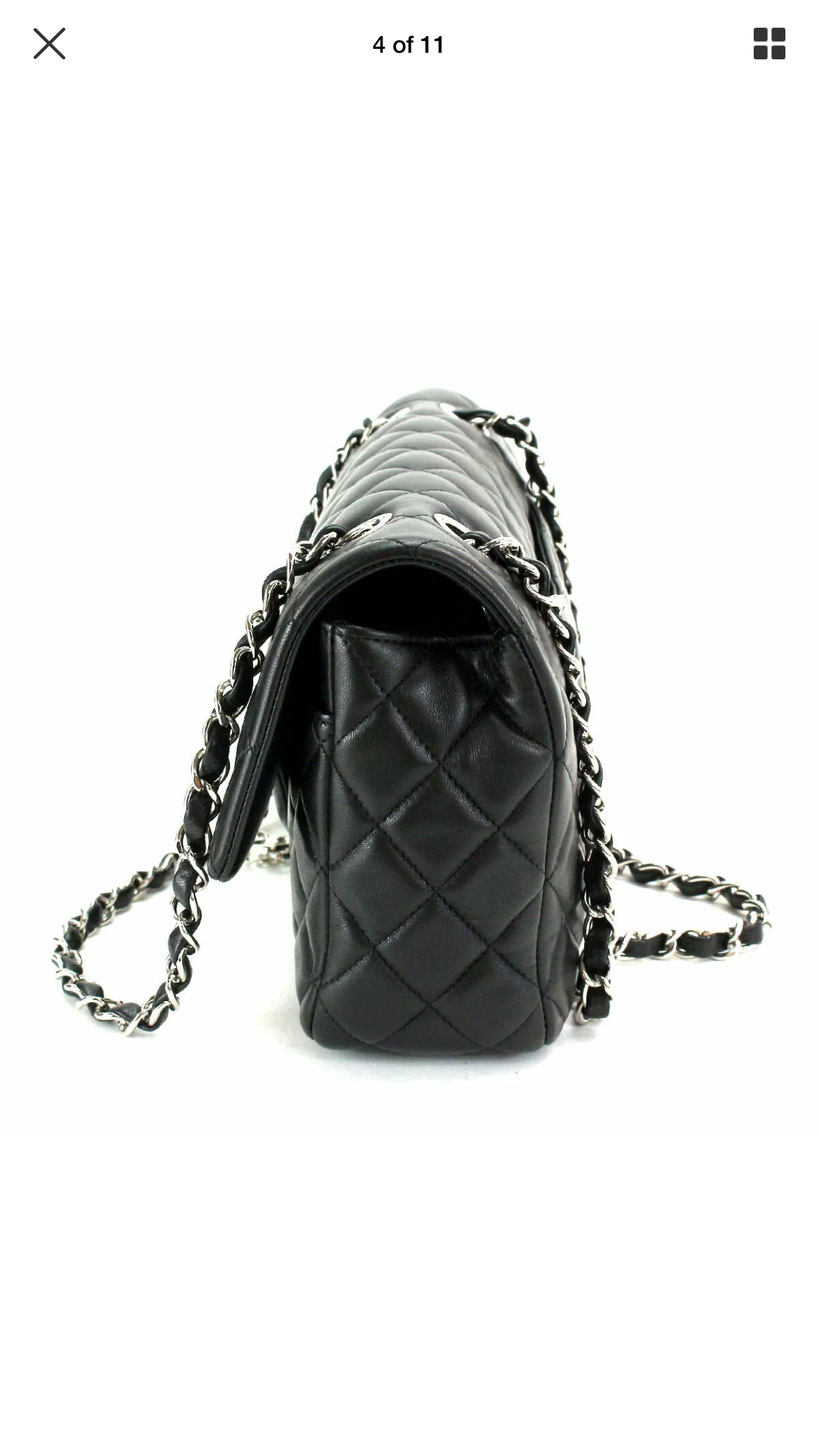 CHANEL CC Embellishments Double Flap Black Caviar Handbag