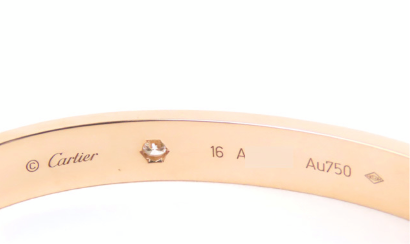 Cartier 4P Half Diamond 18KT Rose Gold Love Bracelet #16