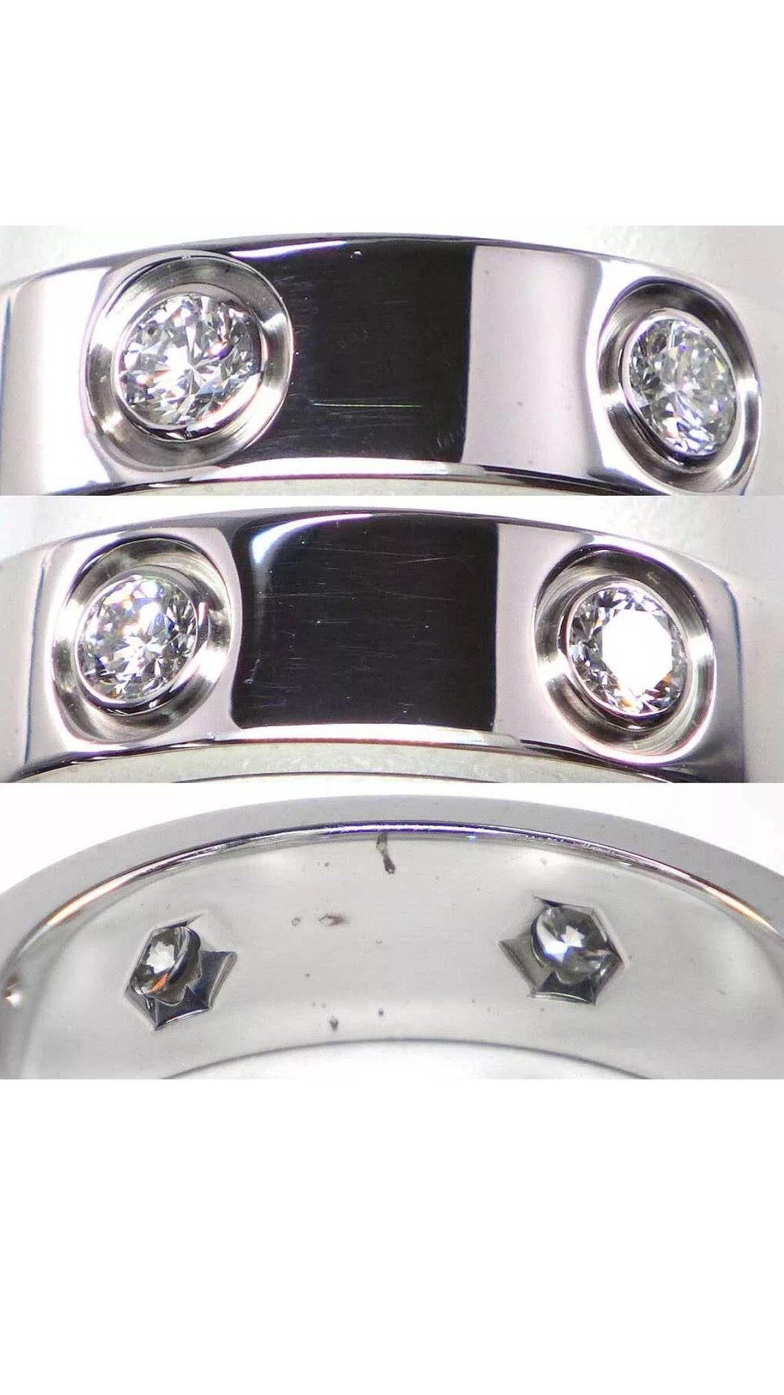 Cartier Full 6 Diamond Love Ring Sz 5.25