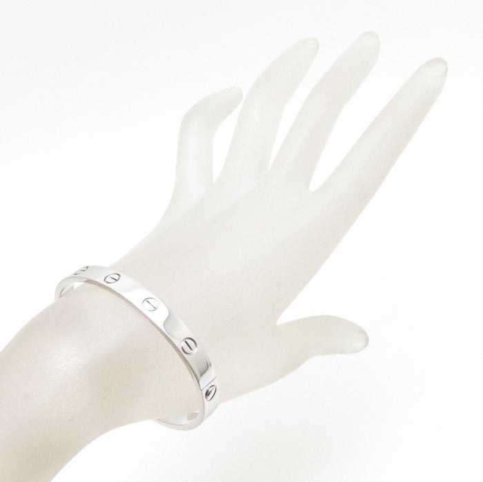 Cartier 18KT White Gold Love Bracelet Size 17 w/ Cert