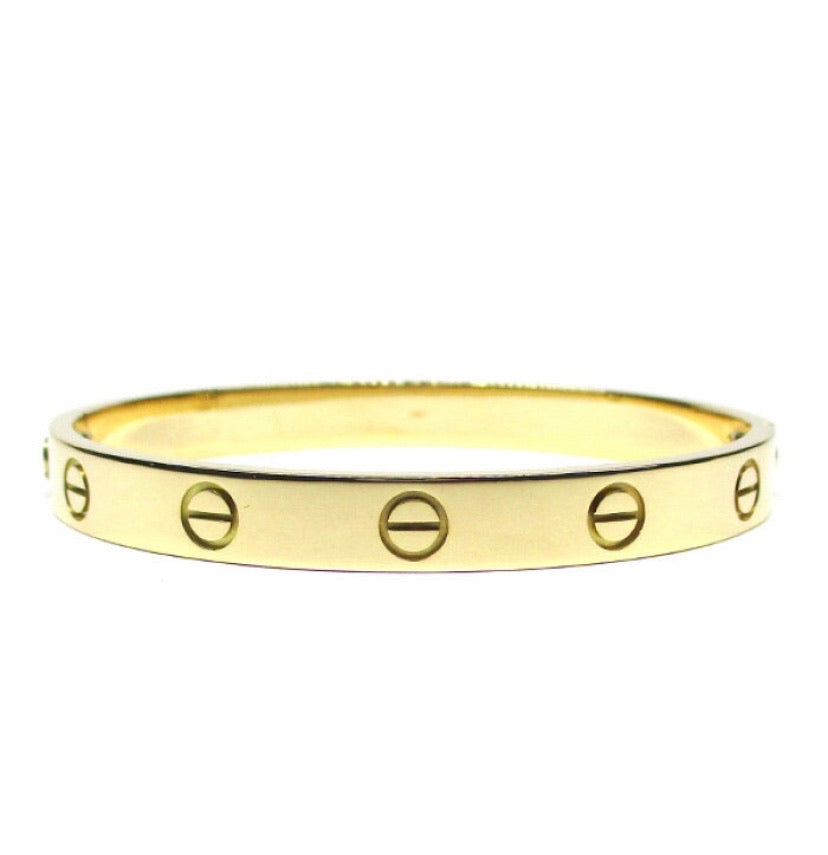 Cartier Yellow Gold Love Bracelet Sz #16